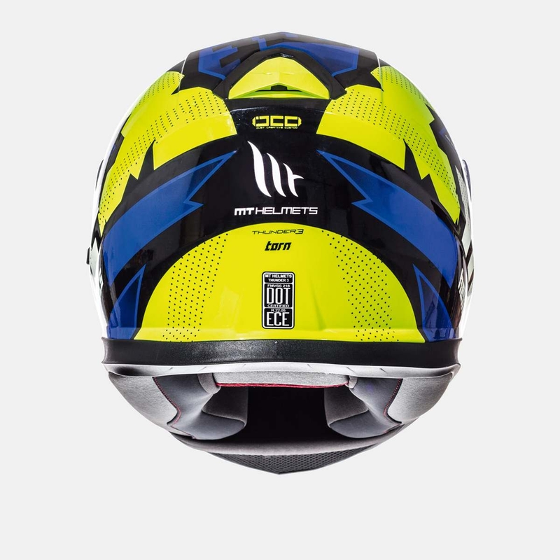Integrált motoros sisak MT Thunder 3 SV Torn fluo sárga-kék akció kiárusítás