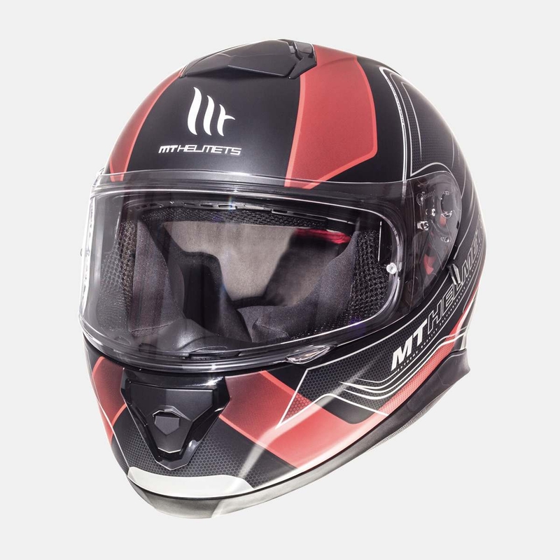 Integrált motorkerékpár sisak MT Thunder 3 SV Trace fekete matt-piros
