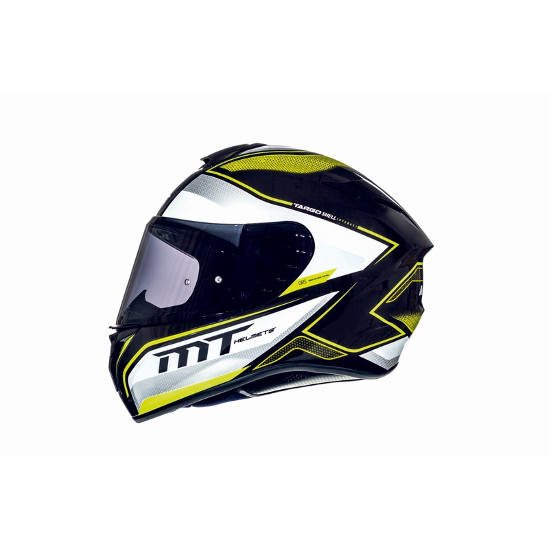 Integrált motorkerékpár sisak MT Targo Interact fehér fluo sárga