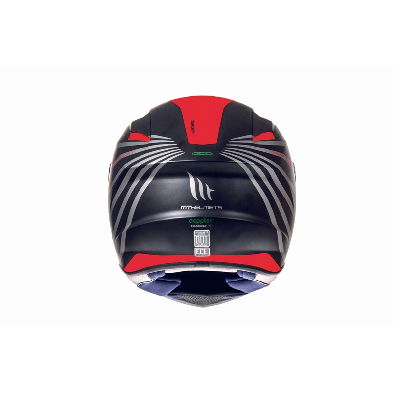 Integrált motoros sisak MT Targo Doppler fluo piros matt eladás kiárusítás