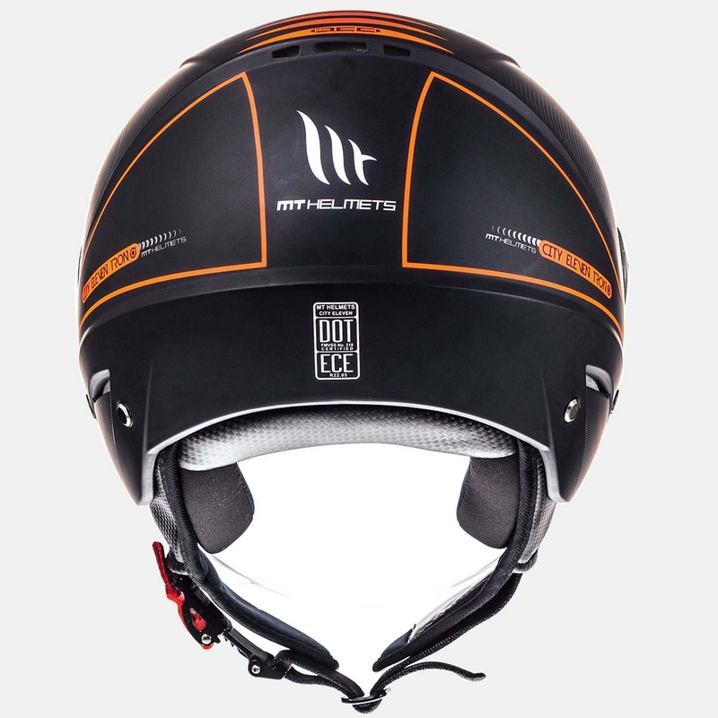 Motorkerékpár sisak nyitott MT City Eleven SV Tron fekete matt-fluo narancs akció kiárusítás