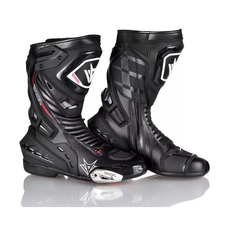 Magasszárú motoros csizma RSA GP-01 fekete - II. minőség