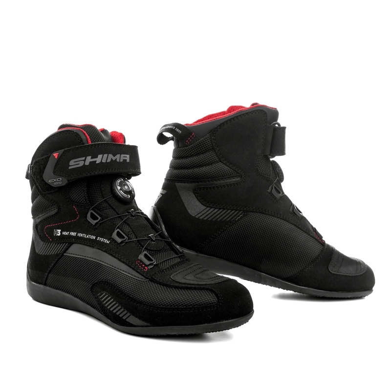 Shima Exo Vented női motoros cipő fekete-szürke-piros - II. (minőség)