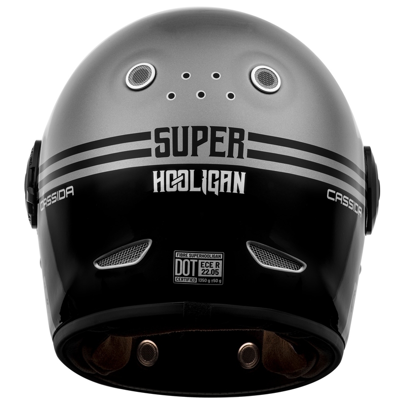 Cassida Fibre Super Hooligan zárt bukósisak fekete-szürke