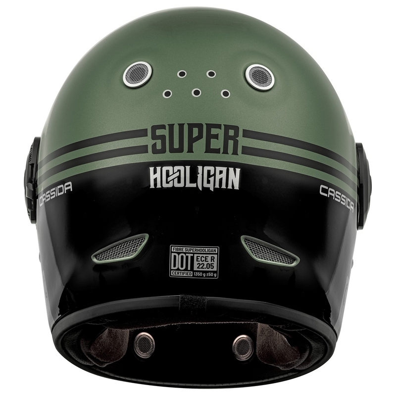Cassida Fibre Super Hooligan zárt bukósisak fekete-zöld