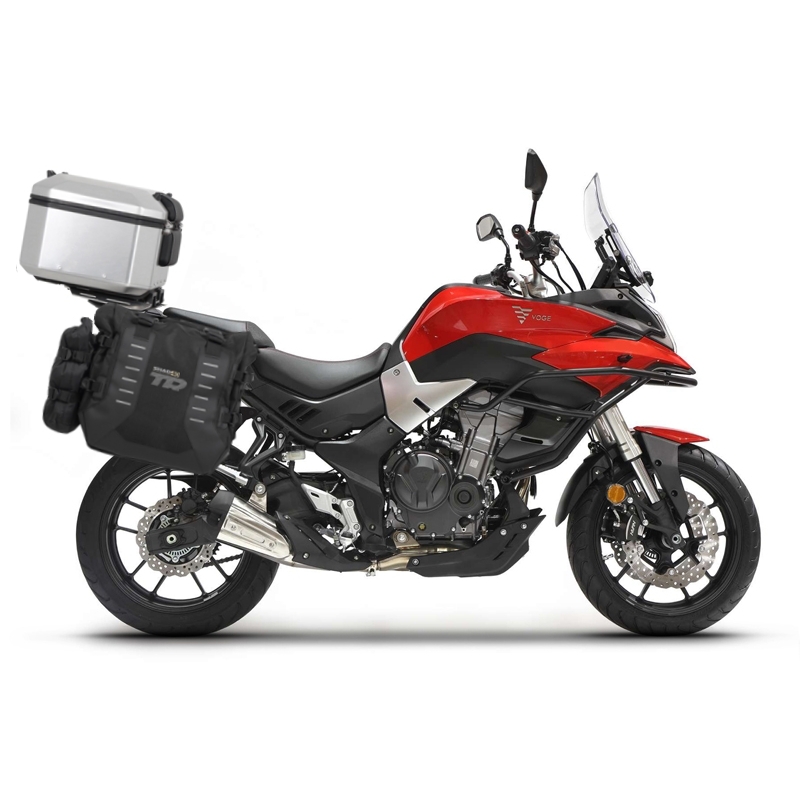 Complete set of SHAD TERRA TR40 adventure saddlebags and SHAD TERRA aluminium 48L topcase, including mounting kit SHAD Voge 500DS / 500DSX