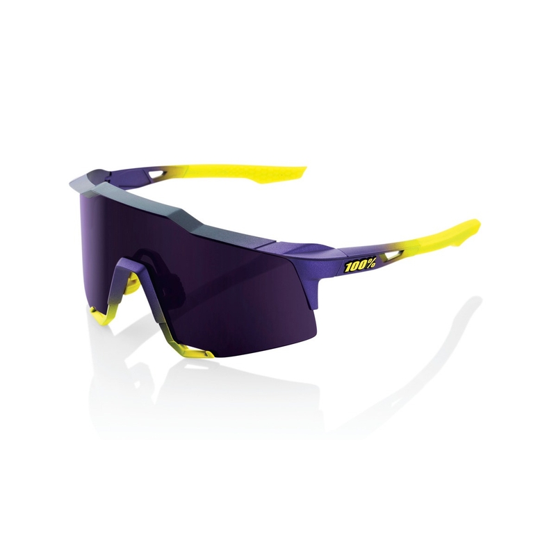 100% SPEEDCRAFT Matte Metallic Digital Brights lila-sárga napszemüveg (lila lencse)