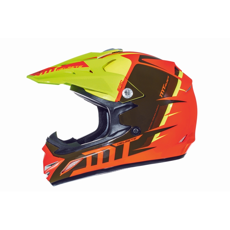 Gyerekek Motocross motoros sisak MT MX-2 Spec Fluo narancssárga