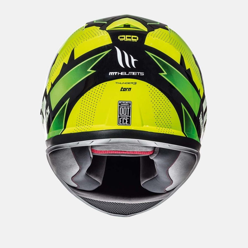 Gyermek integrált sisak MT Thunder Torn fluo zöld-sárga