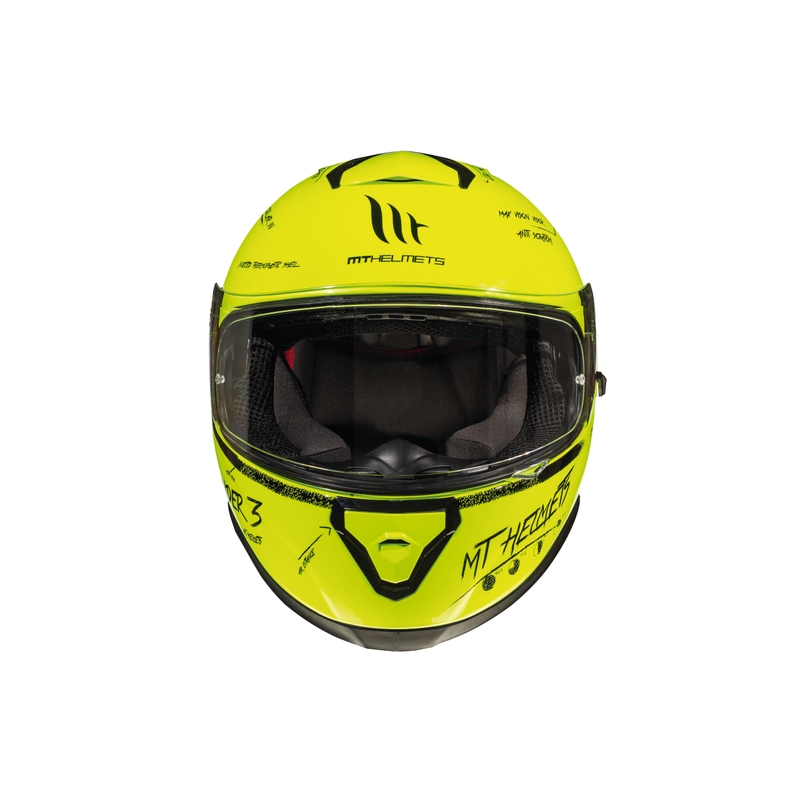 Zárt motoros sisak MT Thunder 3 SV Board neon sárga kiárusítás