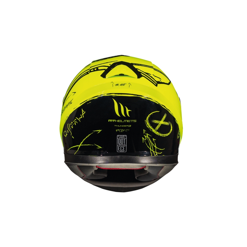 Zárt motoros sisak MT Thunder 3 SV Board neon sárga kiárusítás