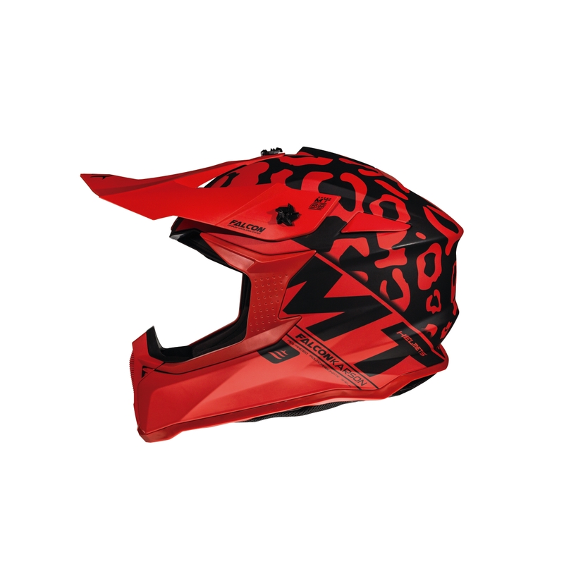 Motocross sisak MT Falcon Karson piros matt