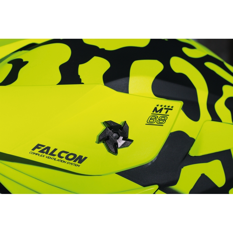 Motocross sisak MT Falcon Karson fluo sárga matt