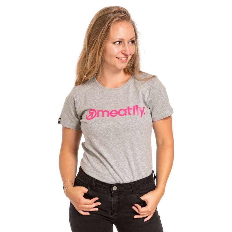 Meatfly Ladies MF Logo szürke női póló kiárusítás