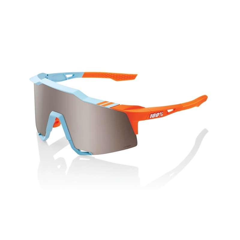 100% SPEEDCRAFT Soft Tact Two Tone kék-narancssárga napszemüveg (HIPER ezüst lencse)