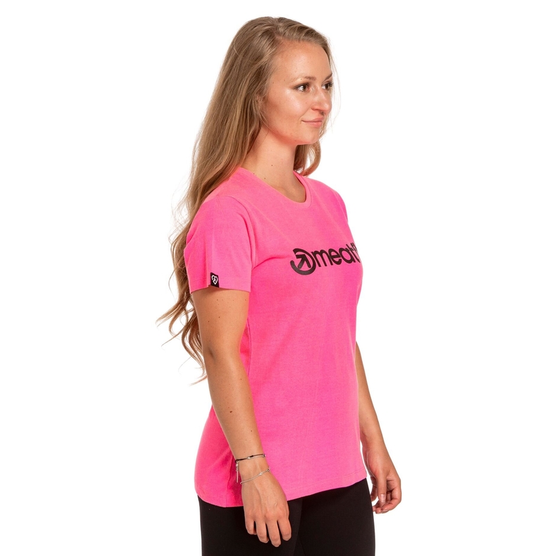 Meatfly Ladies MF Logo neon rózsaszín női póló kiárusítás