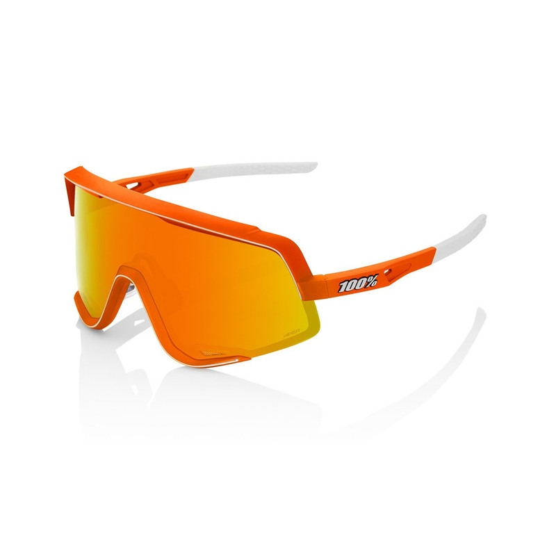 100% GLENDALE Soft Tact Neon Orange narancssárga-fehér napszemüveg (HIPER narancssárga lencse)