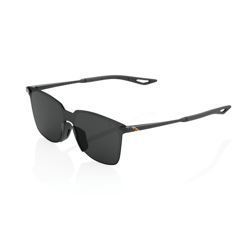 100% LEGERE SQUARE Polished Black fekete napszemüveg (sötétített lencsével)