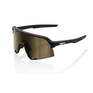 100% S3 Soft Tact Black fekete napszemüveg (arany lencsék)