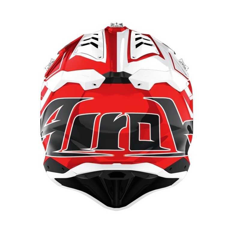 Motocross Sisak Airoh Aviator 3.0 Rampage 2021 piros-fehér kiárusítás