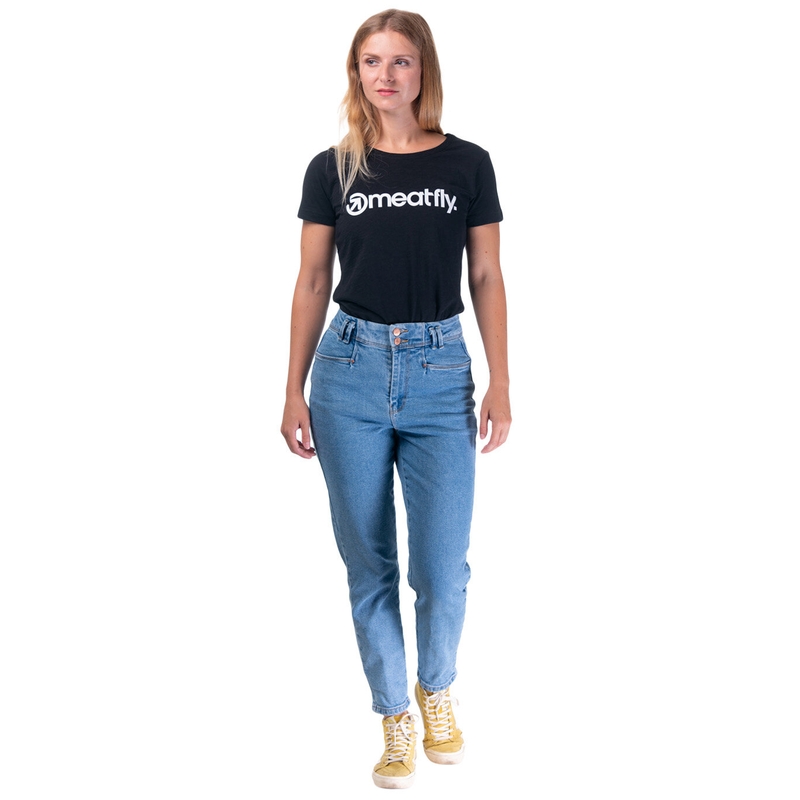 Meatfly Ladies MF Logo női póló fekete kiárusítás