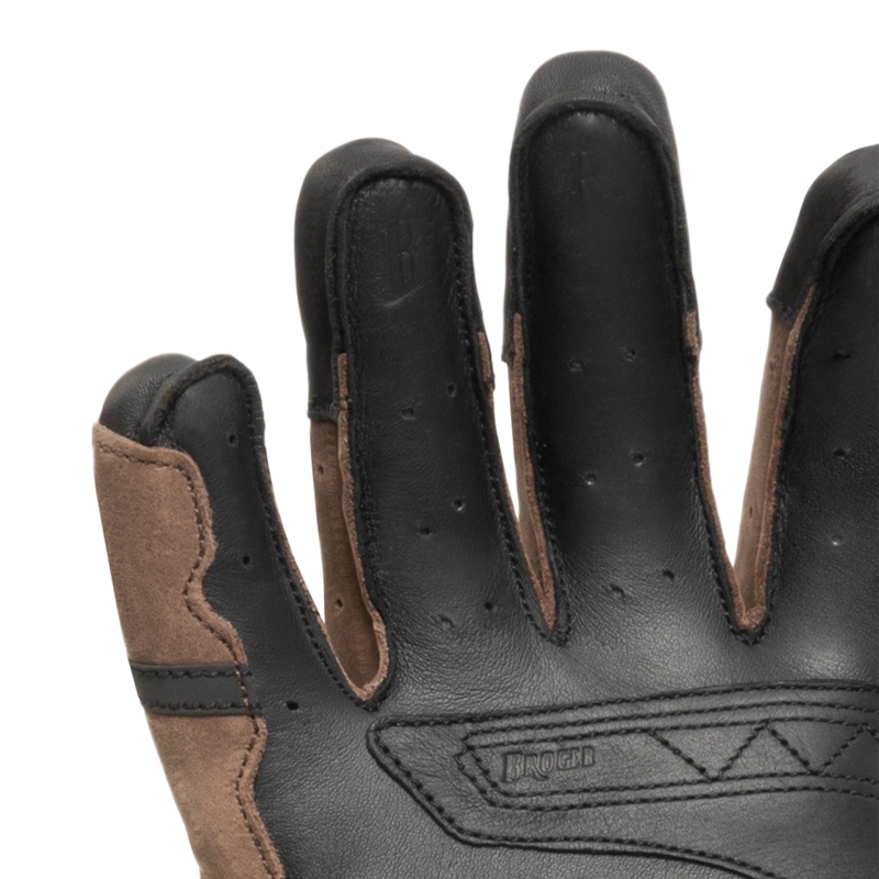 BROGER Ohio vintage női motoros kesztyű barna kiárusítás