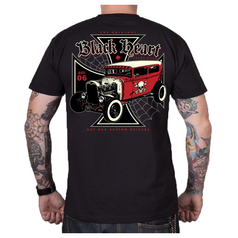 Black Heart Red Devil férfi póló fekete kiárusítás