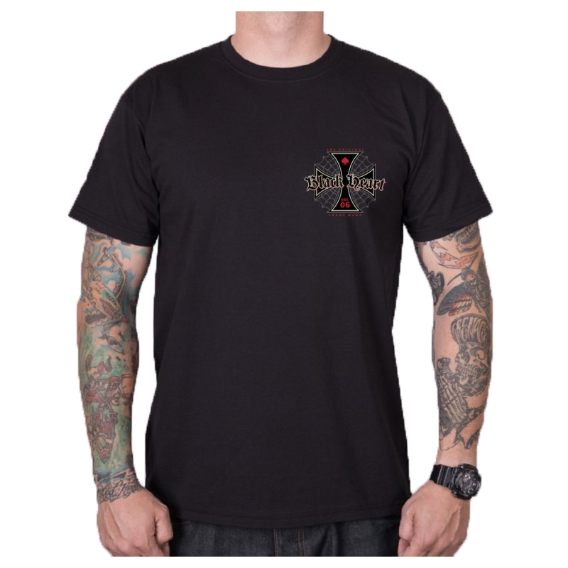 Black Heart Red Devil férfi póló fekete kiárusítás