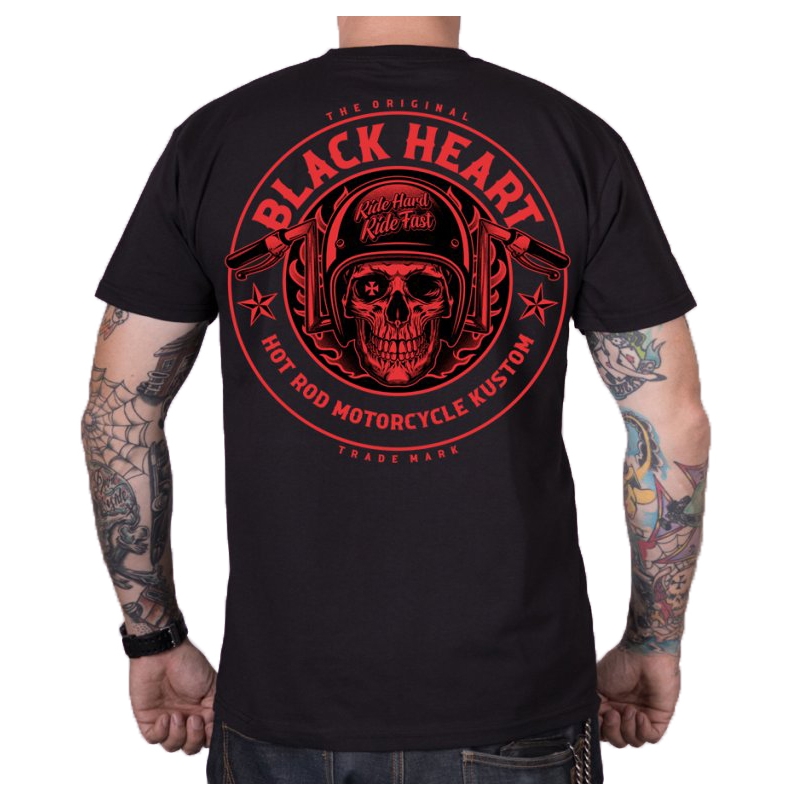 Black Heart Hellman férfi póló fekete