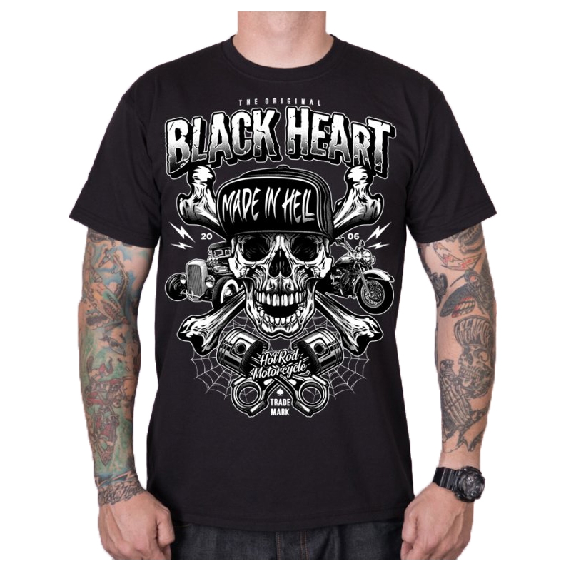 Black Heart Sinner férfi póló fekete