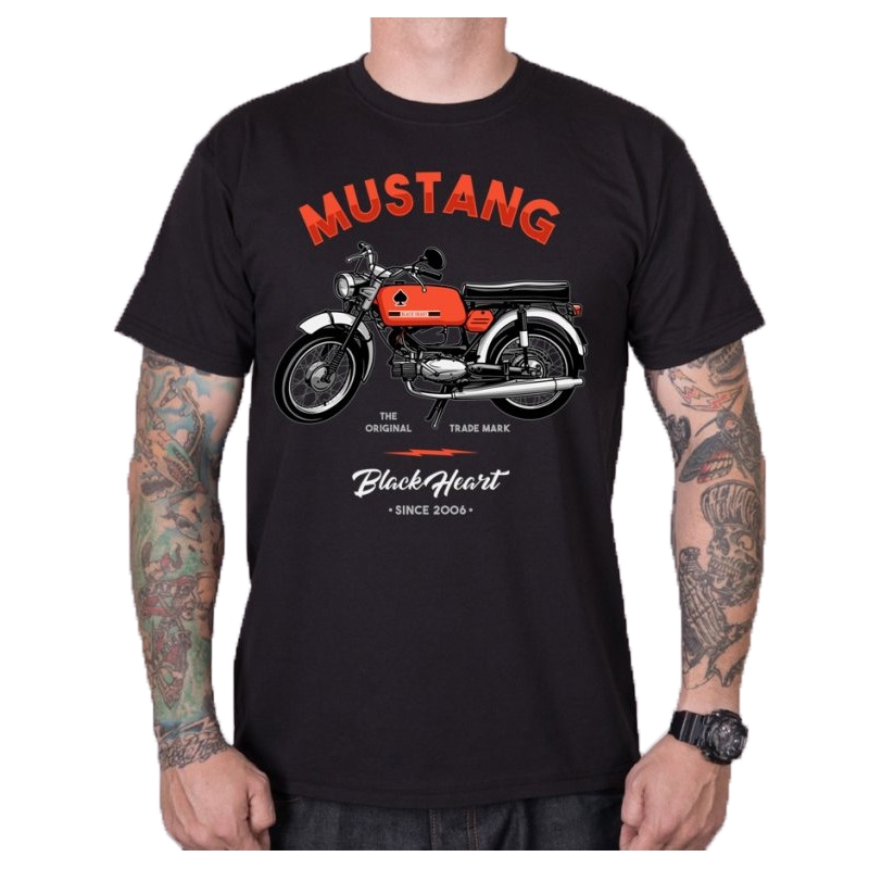 Férfi póló Black Heart Mustang