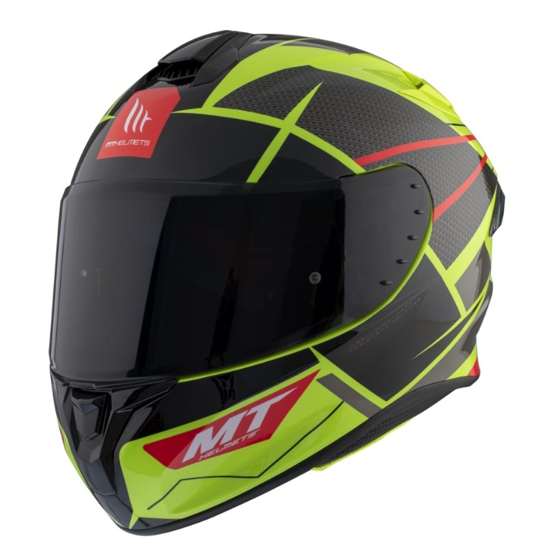 MT FF106 Pro Targo Pro Podium D1 zárt bukósisak fluo sárga-piros-fekete kiárusítás
