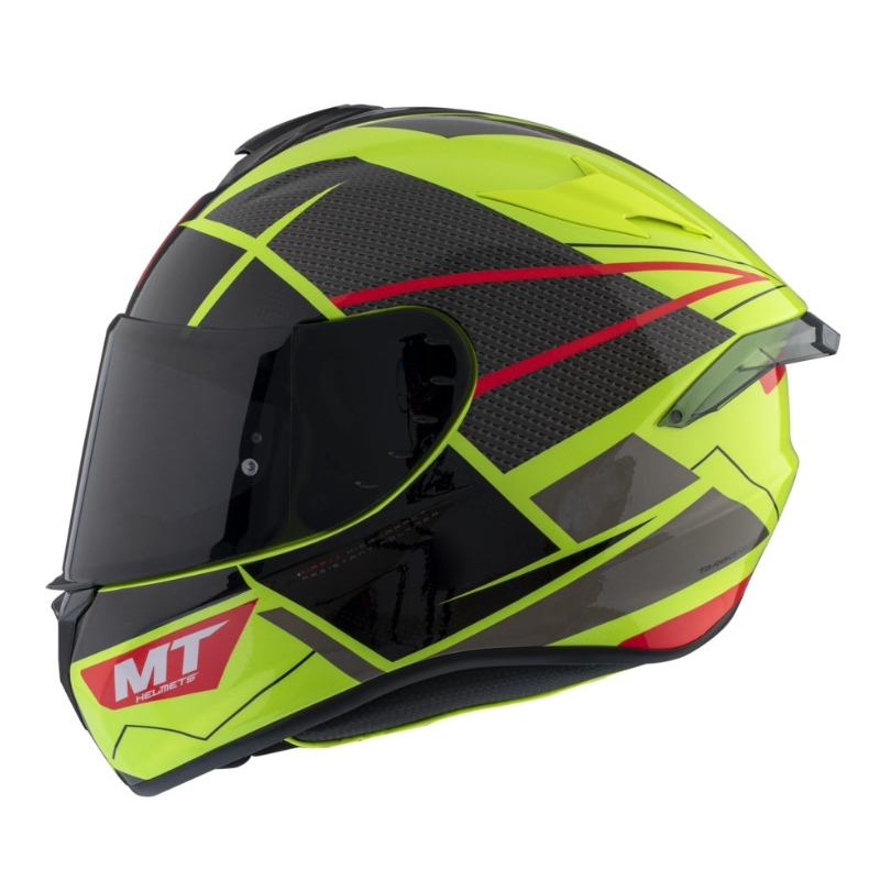 MT FF106 Pro Targo Pro Podium D1 zárt bukósisak fluo sárga-piros-fekete kiárusítás
