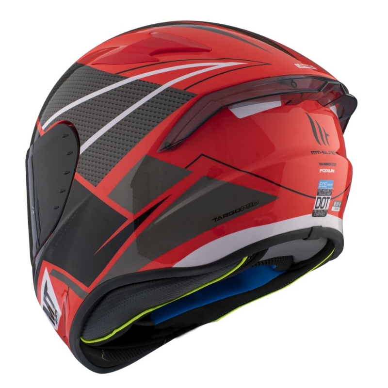 MT FF106 Pro Targo Pro Podium D5 zárt bukósisak piros-fekete kiárusítás