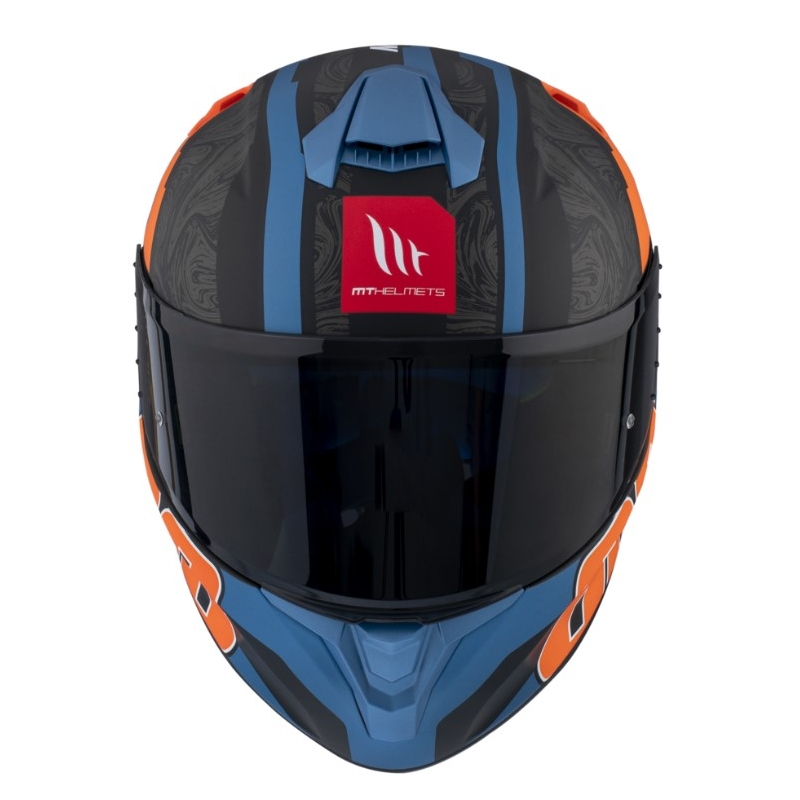MT FF106 Pro Targo Pro Welcome D4 zárt bukósisak fekete-kék-narancssárga