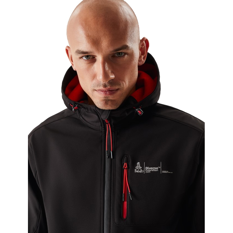 Férfi softshell kabát DAKAR Sotix piros-fekete