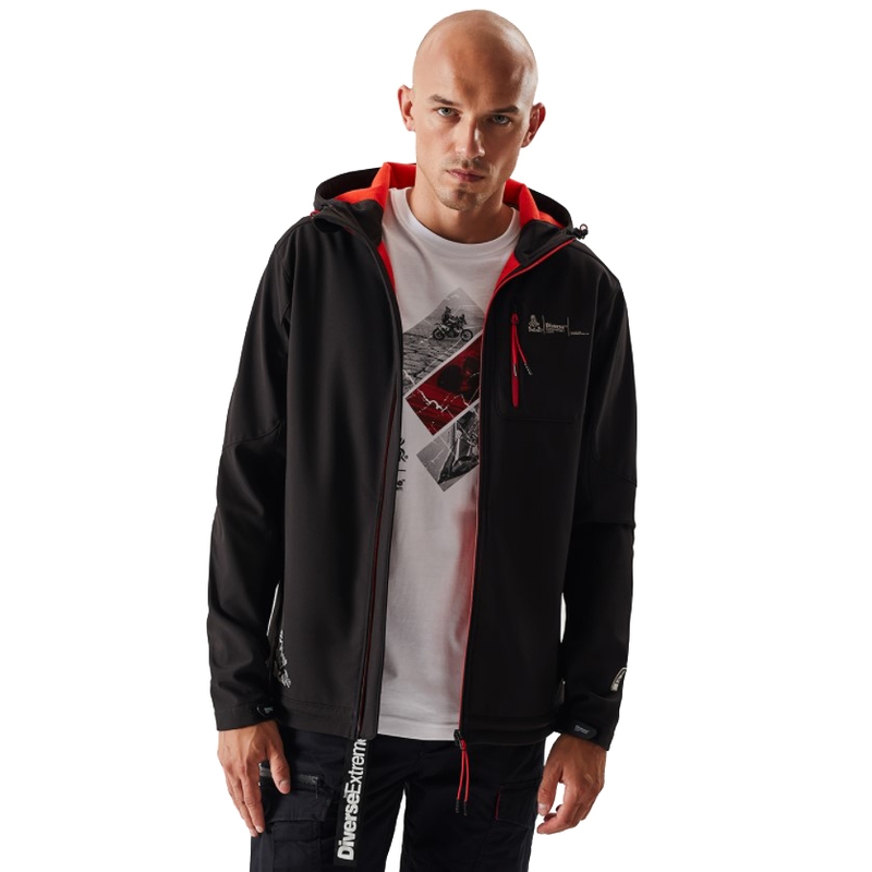 Férfi softshell kabát DAKAR Sotix piros-fekete