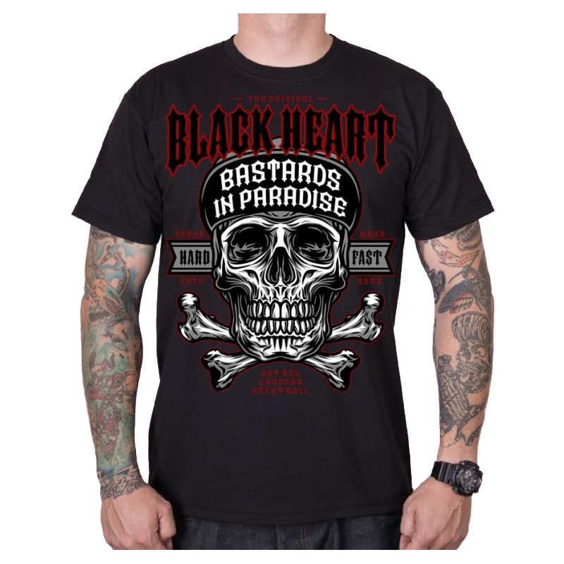 Férfi póló Black Heart Bastard In Paradise fekete