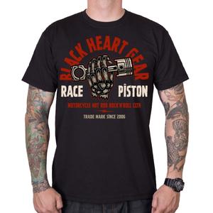 Black Heart Race Piston férfi rövidujjú fekete