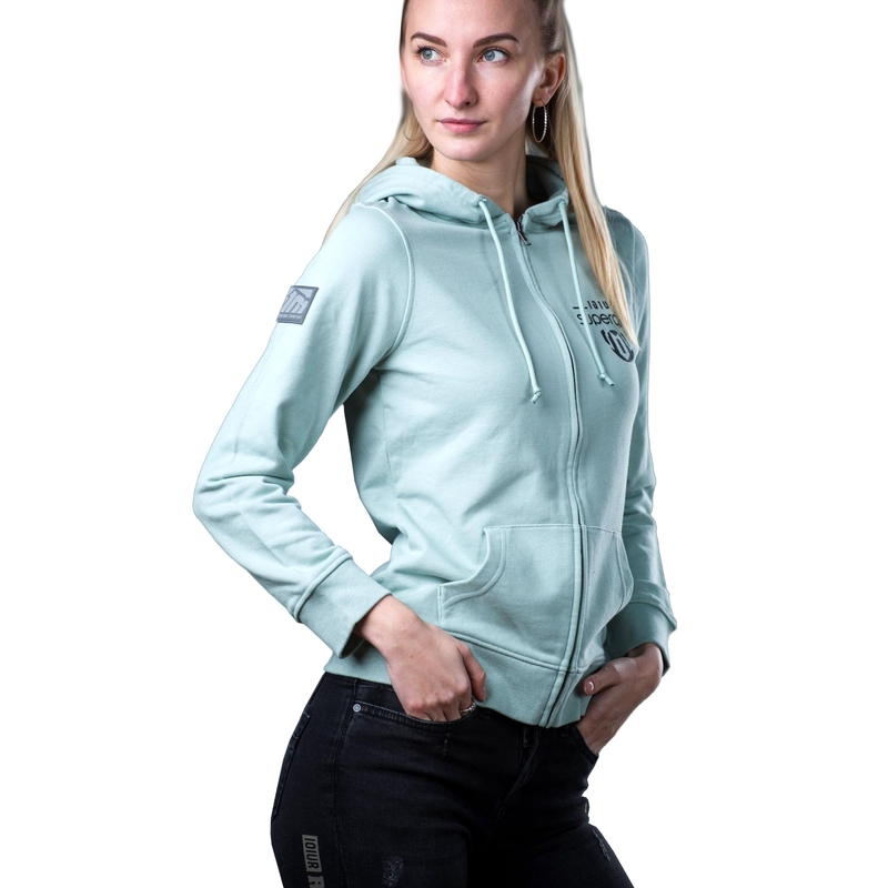 Női pulóver 101 Lovasok A cipzáras motorháztetőm világoszöld kiárusítás