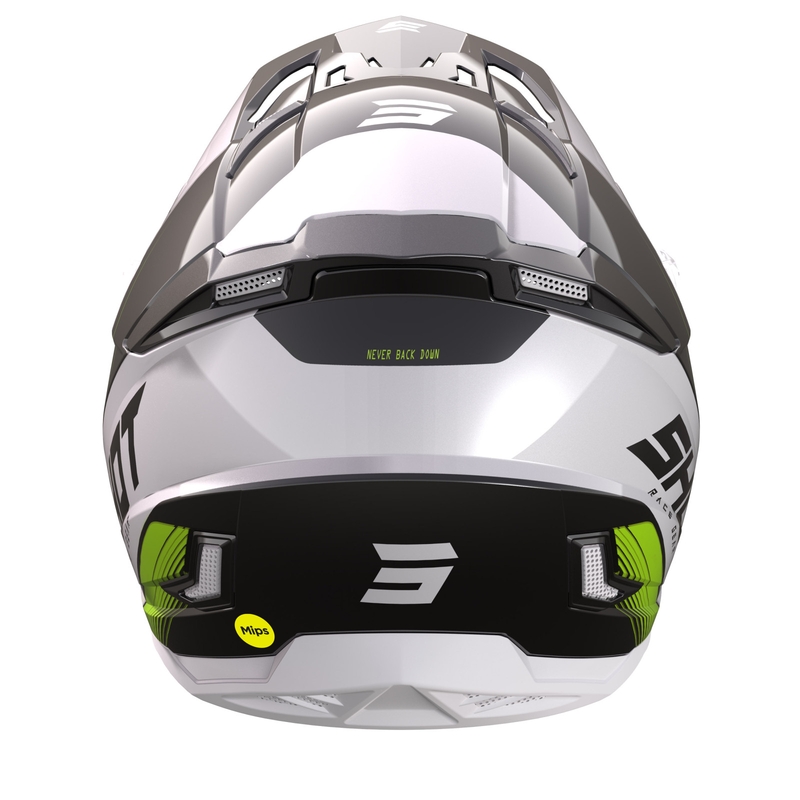 Shot Core Fast motocross bukósisak fekete-fehér-fluo sárga kiárusítás