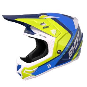 Shot Core Fast motocross bukósisak kék-fehér-fluo sárga kiárusítás