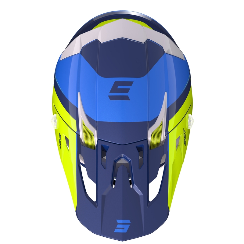 Shot Core Fast motocross bukósisak kék-fehér-fluo sárga kiárusítás
