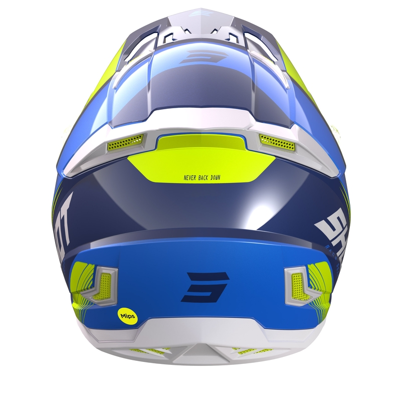 Shot Core Fast motocross bukósisak kék-fehér-fluo sárga kiárusítás