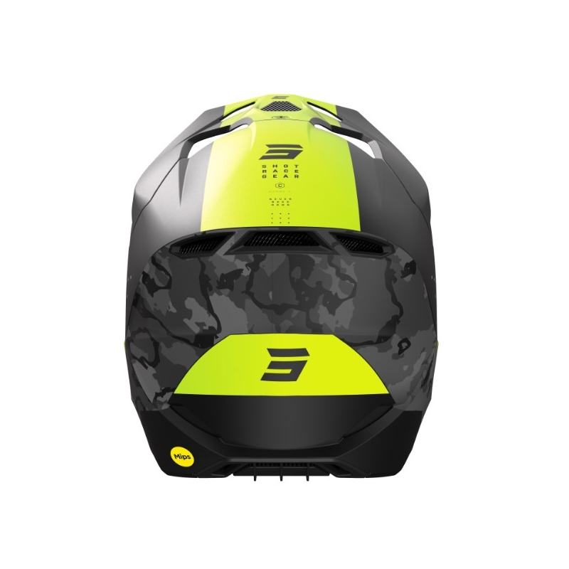 Shot Race Camo motocross bukósisak fekete-szürke-fluo sárga kiárusítás
