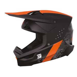 Shot Race Camo motocross bukósisak fekete-szürke-narancssárga