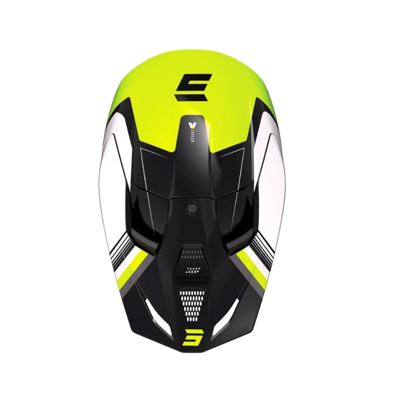 Shot Race Tracer motocross bukósisak fehér-fekete-fluo sárga kiárusítás