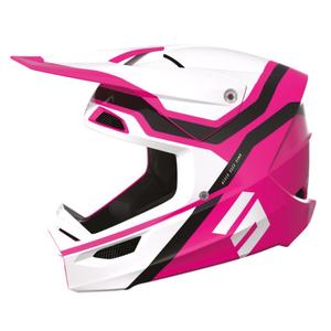 Shot Race Sky motocross bukósisak fehér-rózsaszín