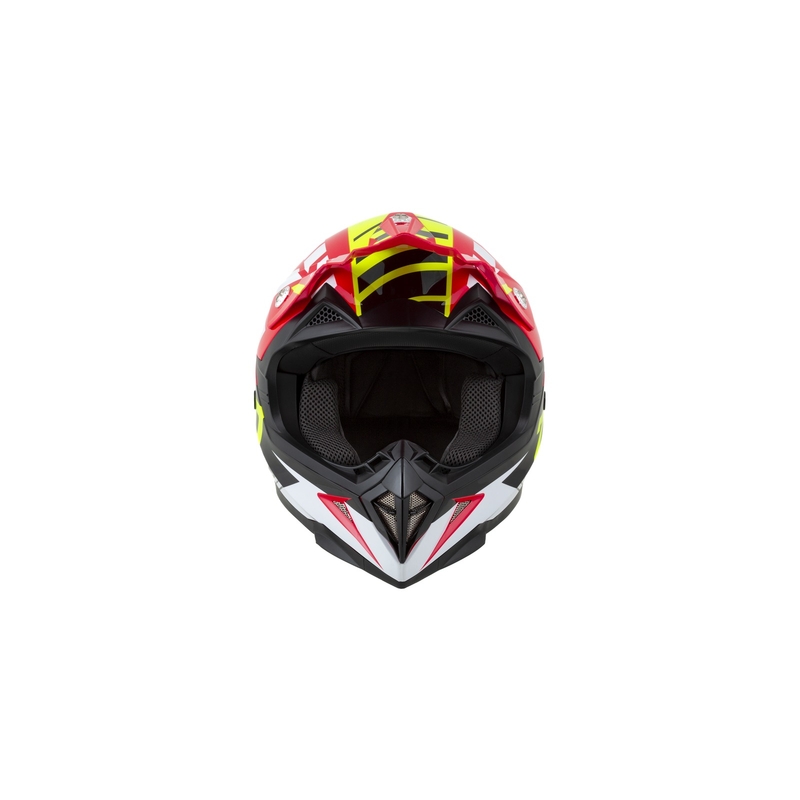 ZED X1.9 motocross bukósisak piros-fluo sárga-fekete-fehér