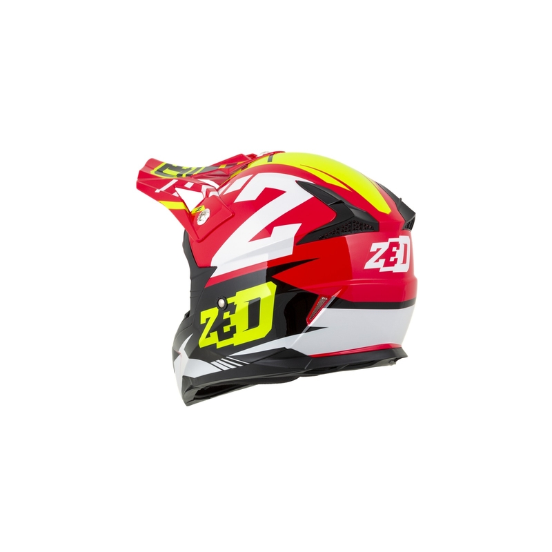ZED X1.9 motocross bukósisak piros-fluo sárga-fekete-fehér